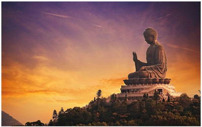 

Aabhaas Buddha Wall Poster Fine Art Print(12 inch X 18 inch, Rolled)
