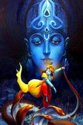 

Aabhaas Krishna Wall Poster Fine Art Print(12 inch X 18 inch, Rolled)