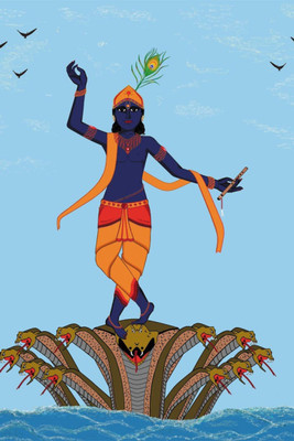 

Aabhaas Krishna Wall Poster Fine Art Print(12 inch X 18 inch, Rolled)