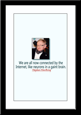 Aabhaas Stephen Hawking Wall Poster Fine Art Print(12 inch X 18 inch, Rolled)