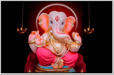 

Aabhaas Ganesha Wall Poster Fine Art Print(12 inch X 18 inch, Rolled)
