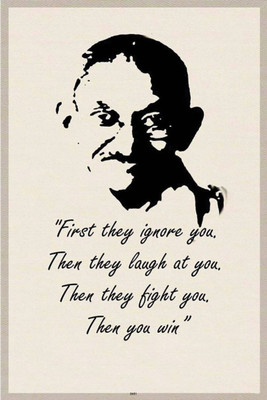 

Aabhaas Mahatma Gandhi Wall Poster Fine Art Print(12 inch X 18 inch, Rolled)