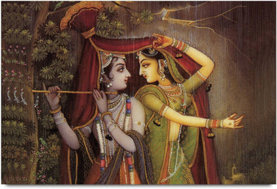 

Aabhaas Radha Krishna Wall Poster Fine Art Print(12 inch X 18 inch, Rolled)