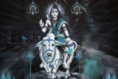 

Aabhaas Shiva Wall Poster Fine Art Print(12 inch X 18 inch, Rolled)