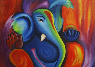 

Aabhaas Ganesha Wall Poster Fine Art Print(12 inch X 18 inch, Rolled)