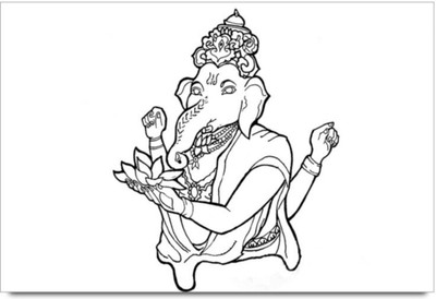 

Aabhaas Ganesha Wall Poster Fine Art Print(12 inch X 18 inch, Rolled)