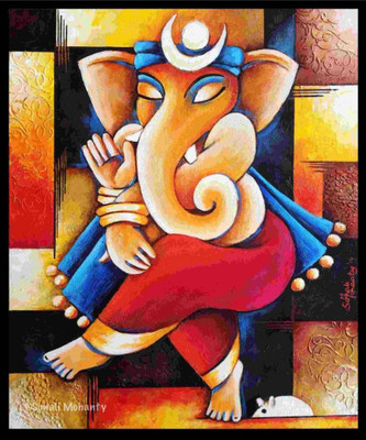 

Aabhaas Ganesha Wall Poster Fine Art Print(12 inch X 18 inch, Rolled)