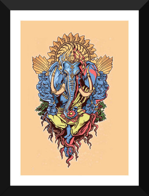 

Aabhaas Ganesha Wall Poster Fine Art Print(12 inch X 18 inch, Rolled)