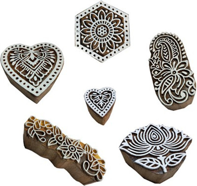 skart wooden printing blocks66 Printing Blocks(Pack of 6)
