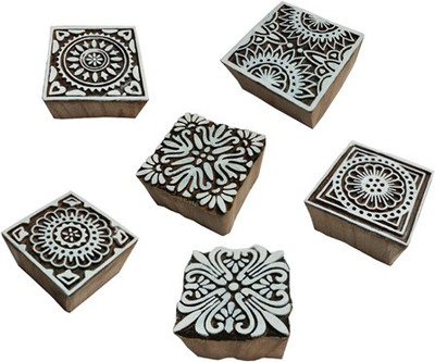 skart wooden printing blocks Square65 Printing Blocks(Pack of 6)