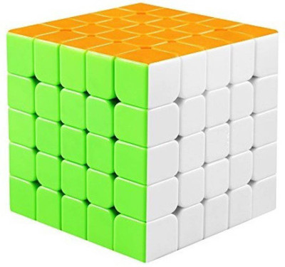 Authfort 5x5 Sticker Less Speed Magic Cube-Multicolor(1 Pieces)