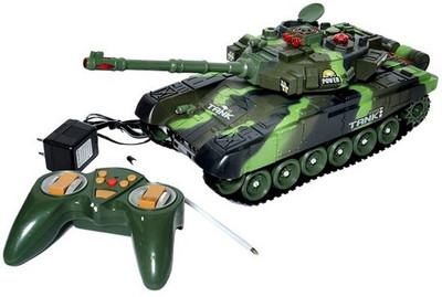 

DawnRays Remote Control War Tank, Full Function, Rechargeable(Multicolor)