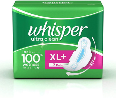 

Whisper Ultra Sanitary Pads XL Plus wings (7 Count) Sanitary Pad