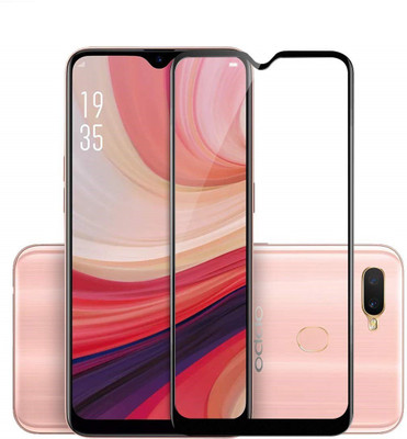 Bodoma Edge To Edge Tempered Glass for Oppo A7 black(Pack of 1)