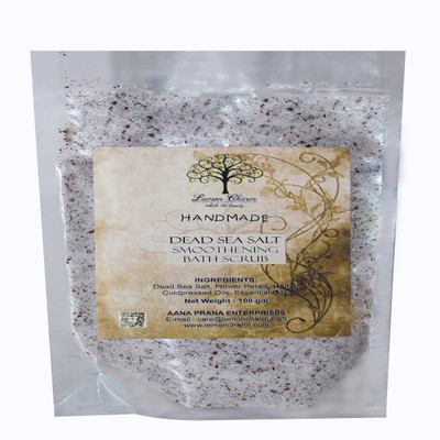 

Lemon Charm Dead Sea Salt Soft and Smoothening Organic Daily Body Bath Scrub(150 g)