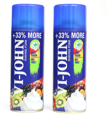 

Vi-John Shaving Foam Fruit Fusion Mix Fruit (Pack of 2pc) 300 gm +100 gm free(800 g)