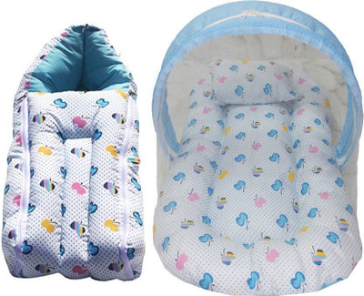 

Dolphin52 COMBO OF BABY SLEEPING BED AND BABY SLEEPING BED WITH NET Sleeping Bag(Multicolor, Blue cherry