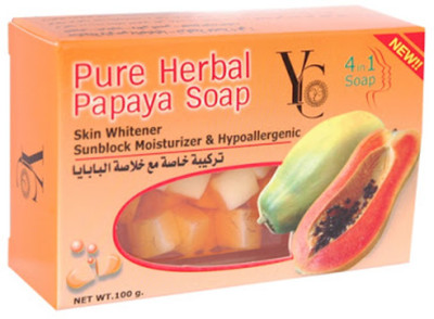 

YC pure herbal papaya soap skin whitener 4 in 1(100 g)