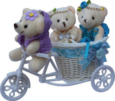 

dsd TEDDY CYCLE GIRLS WITH MAUVE JACKET RIDER - 10 cm(White)