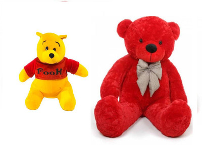 

Arvel red teddy bear 94.33cm / pooh 24 cm / combo pack two high quality teddy bear / valentine gift teddy bear / sweet teddy bear - 94.33 cm(Red, Yellow)