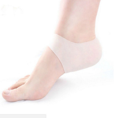 

infinitydeal Moisturizing Silicone Heel Socks for Dry Hard Cracked Heels Repair Heel Support (, White