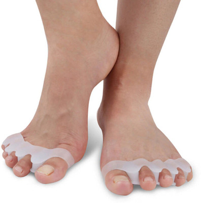 

Cubern 1 pair of toe Concealer Valgus toe finger separator finger bracelet small finger Finger Support (, White