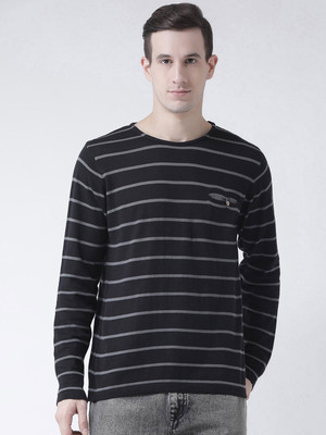 Club Fox Striped Round Neck Casual Men 