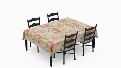 Lushomes Printed 6 Seater Table Cover(Multicolor, Polyester)