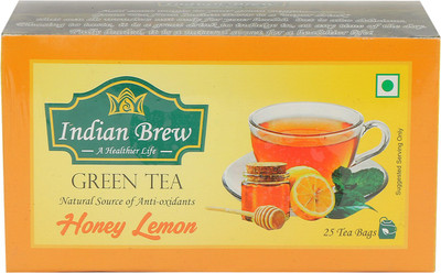 

Indian Brew Lemon-Honey Flavour Lemon, Honey Green Tea Bags(25 Bags, Box)