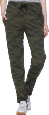69GAL Printed Women Green Track Pants