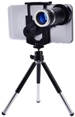 

goldtech 8x Zoom Telescope Camera Lens Kit with Tripod for Mobile Android & iOS Devices Tripod (Multicolor, Supports Up to 500) Tripod(Black, Supports Up to 500 g)