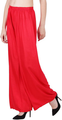 NYPA Flared Women Red Trousers