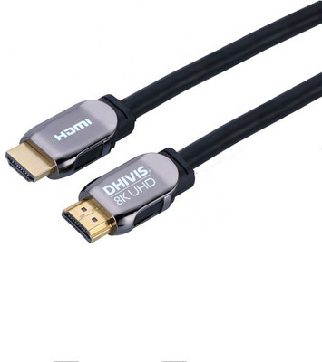 

dhivis TV-out Cable 2 Meter - Ultra HDMI 2.1– Speed 48Gbps- 4K (4096 x 2160) 120hz - HDCP 2.2, HDR 10 and Dolby Vision, 4:4:4, HDMI 2.1 Cable for 4K UHD TV, Blue-ray Player, PC, Xbox, PS4 Pro, Projector(Black, For TV, 15)