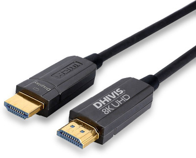 

dhivis TV-out Cable 15 Meter - Fiber Optic HDMI – Speed 48Gbps- 4K 120hz - HDCP 2.2, HDR 10 and Dolby Vision, 4:4:4, HDMI 2.1 Cable for 4K UHD TV, Blue-ray Player, PC, Xbox, PS4Pro, Projector(Black, For Projector, 15)