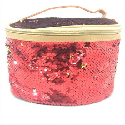 

shamax color changing sequence cosmatic bag red vanity case Vanity Box(Red)