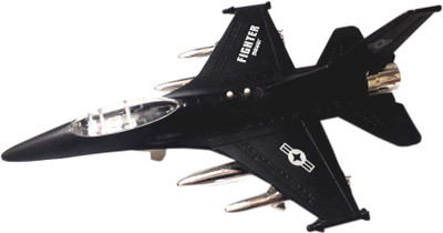 

Kaizen Metal Die Cast Pull Back Airplane Aircraft Fighter Jet(Black Green)