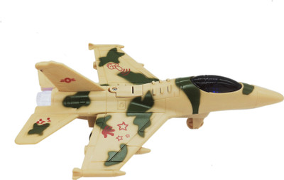 

Miss & Chief Touch Sensing Battery Operated Green Army Military Fighter Plane Toy for Kids(Multicolor)
