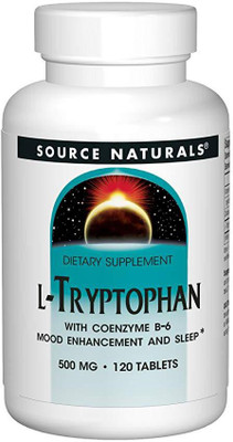 

Source Naturals L-Tryptophan with Coenzyme B-6 500 Mg Tablet, 120 Count(120 No)