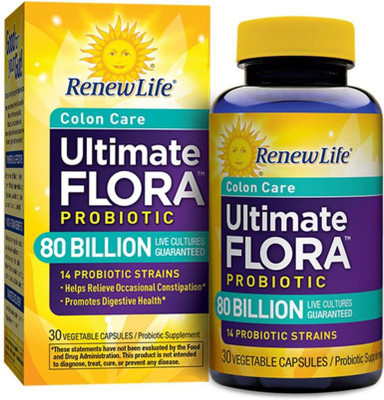 

Renew Life Ultimate Flora Colon Care Probiotic 80 Billion 30 Veg Capsules(30 No)