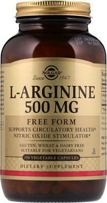 

Solgar L- Arginine -- 500 mg - 250 Vegetable Capsules(250 No)