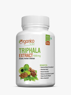 

ORGANICOSLIM Triphala Extract-45% Tannin 120 Veg caps(500 mg)