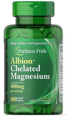 

Puritan's Pride Albion Chelated Magnesium 400 mg-100 Caplets(100 No)