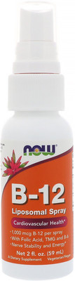 

Now Foods B12 Liposomal Spray -- 1000 mcg - 2 fl oz(59 ml)