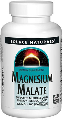 

Source Naturals Magnesium Malate -- 625 mg - 100 Capsules(100 No)