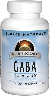 

Source Naturals GABA, 750mg, Calm Mind,45 Tablets(45 No)