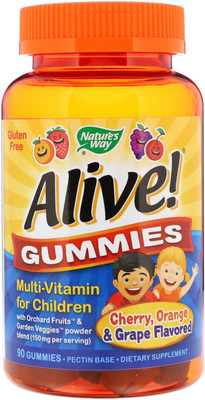 

Nature's Way Alive! Multivitamin for Children Natural Cherry Grape and Orange 90 Gummies(90 No)