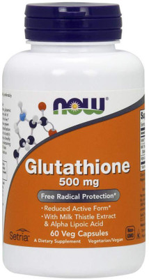 

Now Foods Glutathione -- 500 mg - 60 Veg Capsules(60 No)