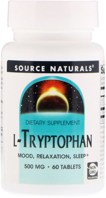 

Source Naturals L-Tryptophan -- 500 mg - 60 Tablets(60 No)