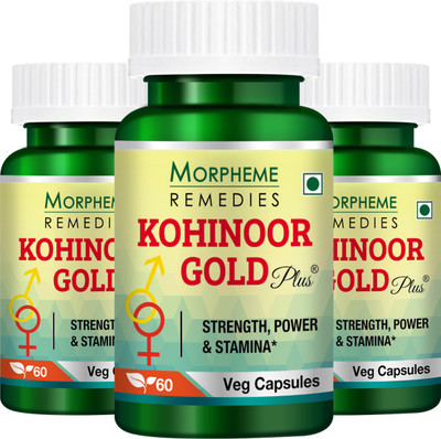 

Morpheme Remedies Kohinoor Gold Plus Extract 500 mg (Pack Of 3)(180 No)