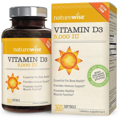 

NatureWise Vitamin D3 5,000 IU Organic Olive Oil 360 count(360 No)